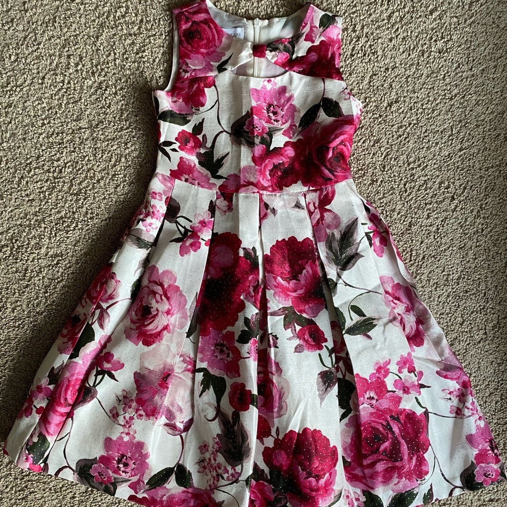 Bonnie Jean Girls Floral Print Pleated Dress